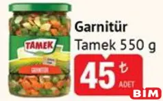 TAMEK GARNİTÜR 550 G fiyat ve kampanya bilgisi